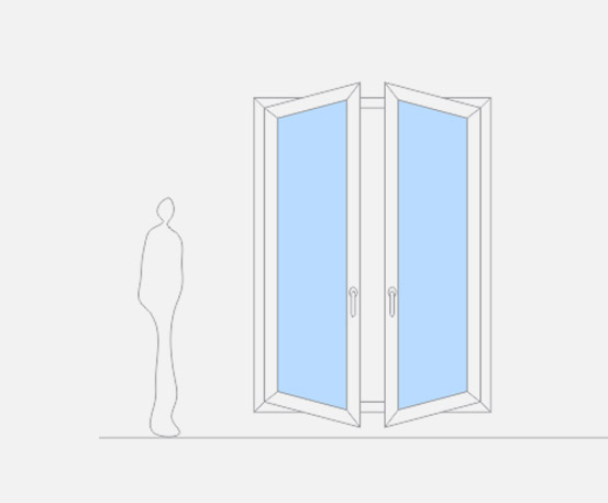 Double leaf single casement window with center opening double-leaf-single-casement-window-with-center-opening